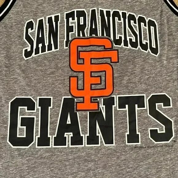 Mitchell & Ness Men San Francisco Giants Sleeveless Baseball Jersey SZ L #1036 - Picture 8 of 11